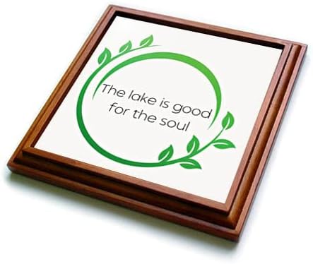 3drose слика на зелена лисја со текст езерото е добро за душата - ситници