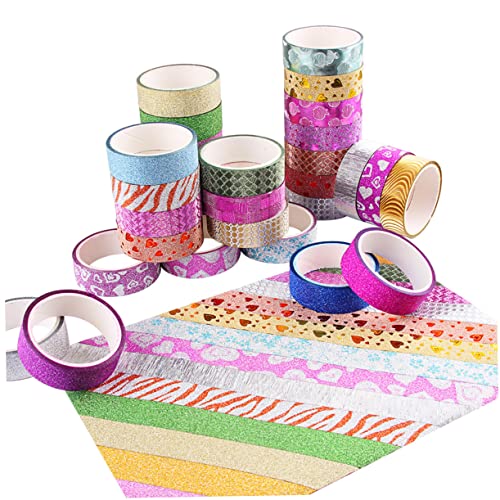 MagicLulu 50pcs DIY Washi Tape Leadsive Tape Washi Tape Постави кутија лента за хартија лента за миење садови