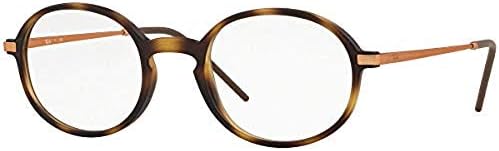 Реј-Бан РХ7153Ф-5365 Очила, Гумена Хавана рамка 52мм в / Јасна Демо Леќа