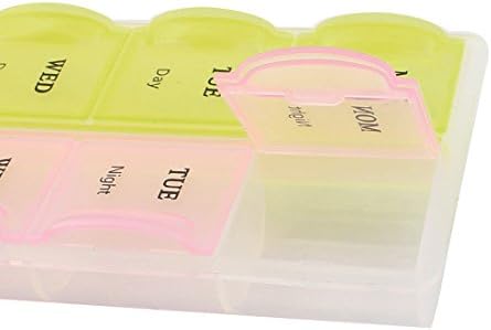 Аексит пластика 14 организатори на алатки слотови накит Електронски компоненти кутија кутии кутии за алатки жолто розово