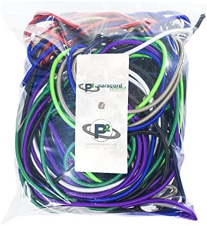 Планета Паракорд - Еластичен кабел за шок од банџи - 100 метри Хенкс собрани вреќа за грабање во боја - дијаметар од 1/8