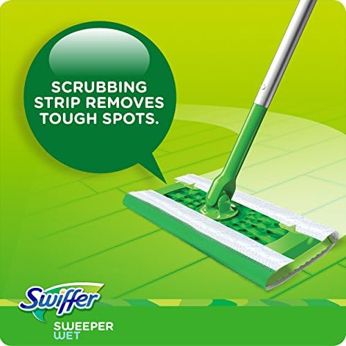 Swiffer Sweeper Sweeper Wet Mopping подлога за полнење на подот, мирис на отворен прозорец, бел, свеж, 12 броење
