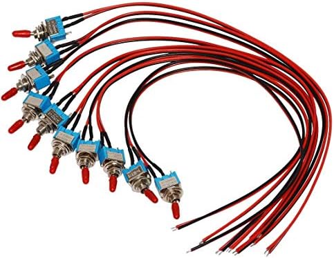 Прекинувач за вклучување на Vonvoff, вклучен/исклучен SPST со претходно натопени жици, 3V/5V/12V/24V/72V/110V/220V/240V/мини прекинувачи