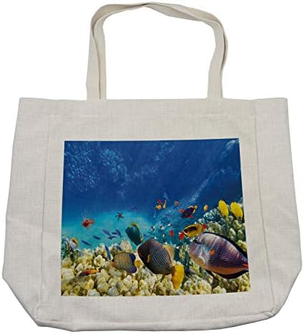 Торба за купување риба Амбесон, подводна со риба и извор на кислород корална водна течна култура, сценографија, еколошка торба за