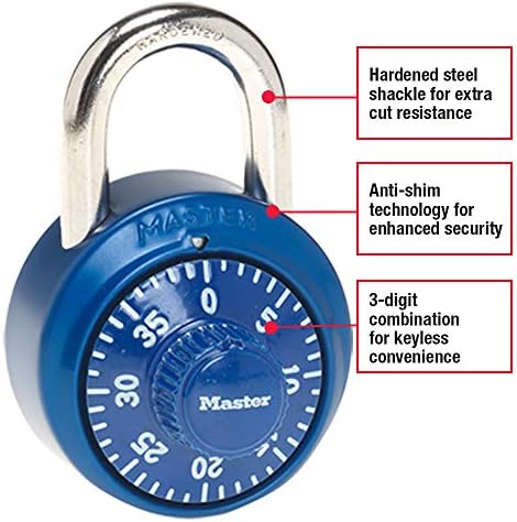 Master Lock 1505D Combuntic Combuty Conbilce Padlock, 1 пакет, зелена и 1530dcm Заклучување на заклучување на заклучување, 1