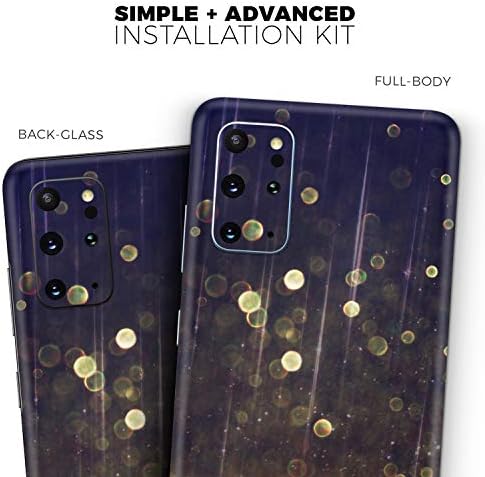 Дизајн Скинц врне злато и виолетова искра заштитна винилна декларална обвивка за кожата компатибилен со Samsung Galaxy S20