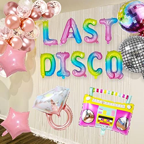 Laventy 28 парчиња Последни дискотеки за забава Декорации 70 -тите години Декорации за забава Последни диско -балони балони за забава Последното