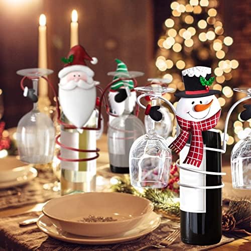 DBYLXMN Божиќ за дома совршен и 2 кујнски држења за шишиња и вина стакло за празници за шишиња 1 и вино за складирање на решетката за