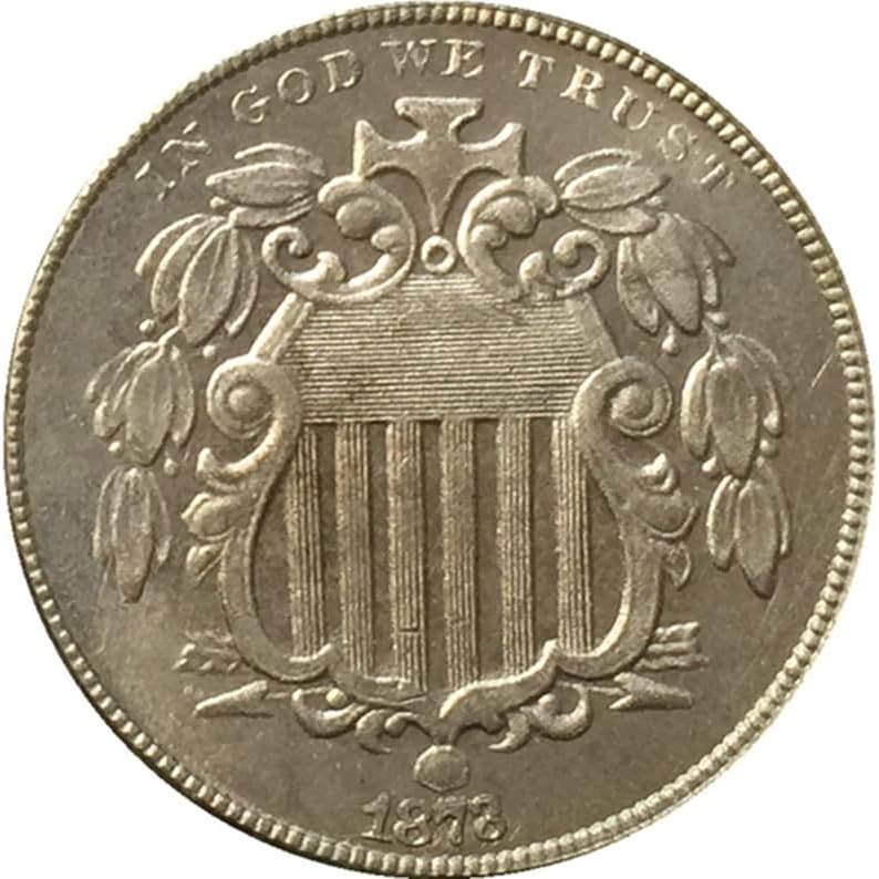 20. 5ММ1873 Американски Никел Монета Никел-Направени Монети Антички Занаети Странски Комеморативни Монети