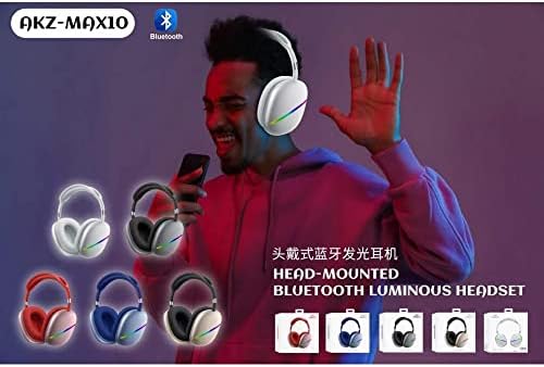 Kiko LED светла Deep Bass Deep Bluetooth слушалки за слушалки w/вградени во MIC Универзален мобилен телефон уред AKZMAX10 и