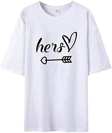 Лејди лабава фит тета лето есен 2023 облека мода со кратки ракави екипаж памук елегантна блуза маица за девојчиња 8б 8б
