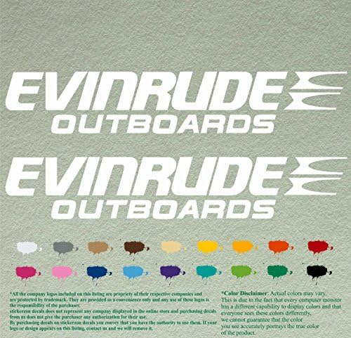 Пар на Evinrude компатибилни за замена на табли со декорации за винил налепници чамец надвор од мотор сет од 2