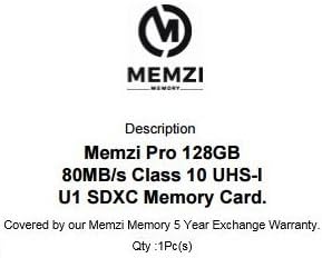 MEMZI PRO 128gb Класа 10 80MB/s Sdxc Мемориска Картичка За Canon PowerShot SX280 HS, SX270 HS, SX260 HS, SX240 HS, SX230 HS, SX220 HS, SX60
