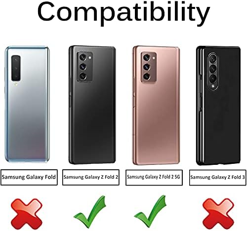 Miimall Компатибилен Со Samsung Galaxy Z Fold 2 5G 2020 Капак На Куќиштето Тврд Кристално Чист КОМПЈУТЕР Случај На Браник Против Гребење