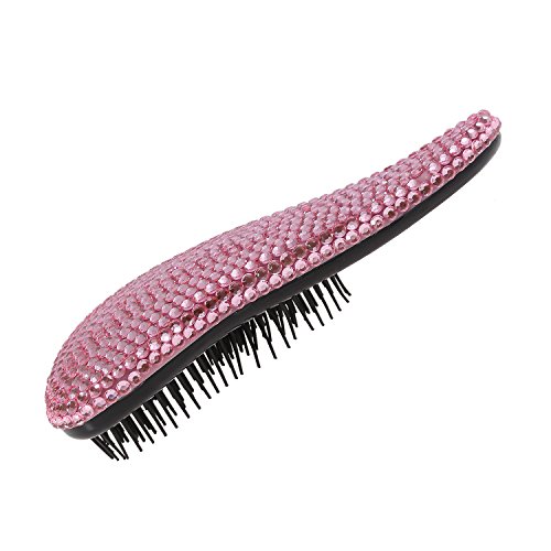 Мода прекрасна розова плескава кристална коса четка за коса симпатична чешел за коса од ринестон