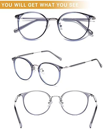 Duco сини светлосни очила за жени мажи сини зраци блокирачки чаши за компјутерски очила за тинејџери ретро тркалезна очила W013