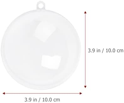 Didiseaon чисти пластични украси за пополнување 10 парчиња топки за полнење со висечки украси DIY бања бомба бомба за свадбени топки