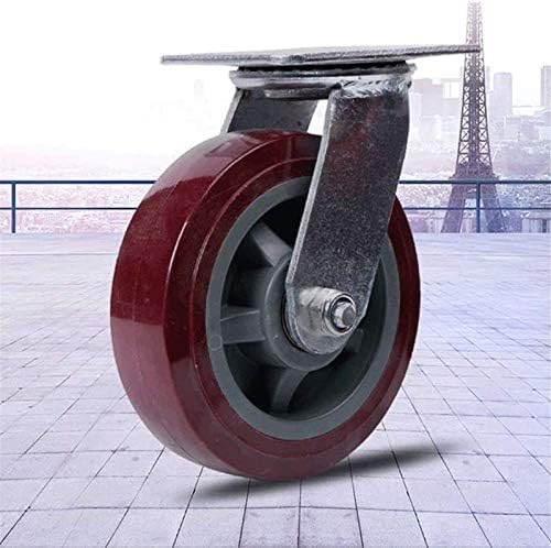 Супериорни Тркалца За Движење На Мебел Тивки Тркалца, Цврсти Гумени Тркала Со Две Тркала за Сопирачки И Две Вртливи Тркала, Индустриски
