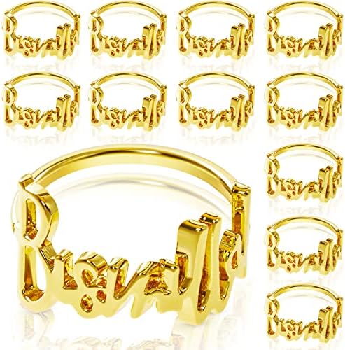 12 компјутери еид златни салфетки прстени бизмила буква метална салфетка прстен сет бизмилах табела декор азбука на салфетки држачи за држачи за исламски рамазан з