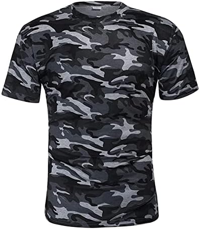 Редовно вклопување во маица маица маица со кратки ракави маскира врвови тенок атлетски воен пуловер маички