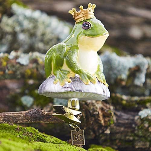 РАЗ шума зелена жаба принц клип-он 3,5 инчи стакло Декоративен Божиќен украс