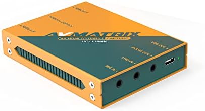 AVMATRIX UC1218-4K Gaming Capture Capture Card 4K 60Hz HDMI IN & LOOP OUT USB 3.2 Type-C некомпресирана брзина на менувачот за компјутер,