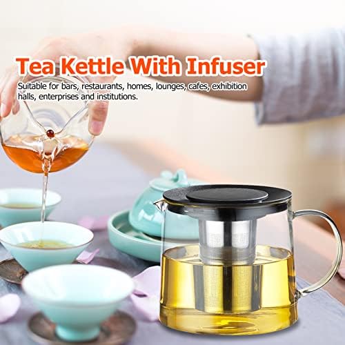 Upkoch стакло чајник стакло чајник чајник чајник чај чај котел со инфузер боросиликатен чај чај чаша чаша кунг фу чајник за домашна