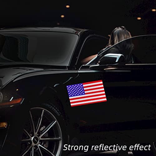 Декларирање на американско знаме на WZCNDIDI, 3PCS USA налепница на знамето, налепници за рефлективни автомобили за автомобили