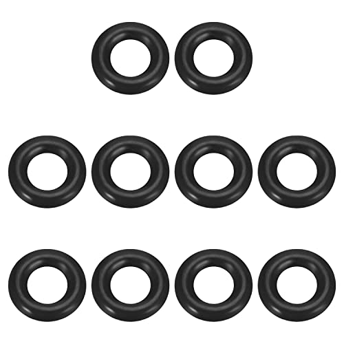 Bettomshin 10pcs нитрилна гума О-прстени, 6,4 mm OD 2,8 mm ID 1,8 mm ширина, метрички буна-нитрил запечатување за запечатување за мијалник
