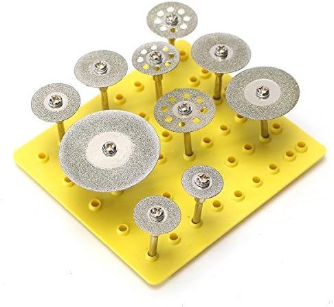 Preamer 10 парчиња дијамантски пила за отсекување на дискови на тркалата на тркалата поставени 1/8 Shank компатибилен со повеќето ротирачки