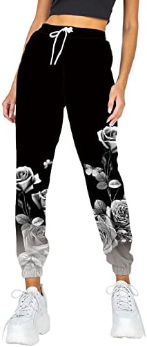 Rongxi салон џемпери високи џогери удобни половини со џебови атлетски женски жени широки панталони за нозе за лето