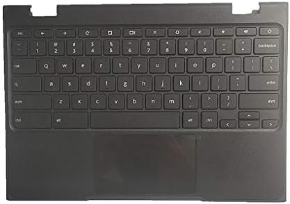 Оригинален нов лаптоп, палмрест, горниот случај на насловната кутија со тастатура и тастатура за Lenovo Chromebook 100E 5CB0R07036