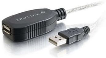 C2G USB кабел за долго продолжение, USB кабел, USB A до кабел, бел, 6,56 стапки, кабли за да одите 19018