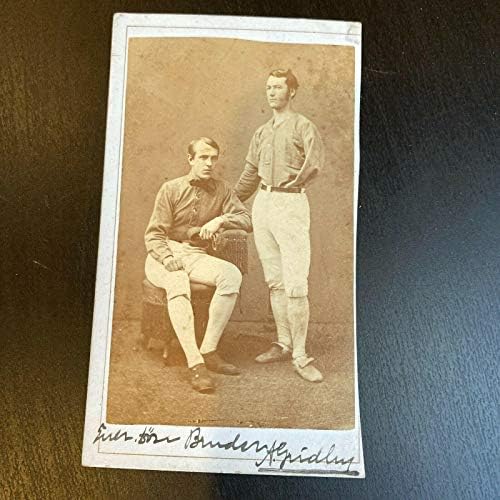 Цивил војна Еден му го подари бејзбол играчот потпиша оригинална фотографија од 1860 -тите Алберт Гридли - Автограм Бејзбол