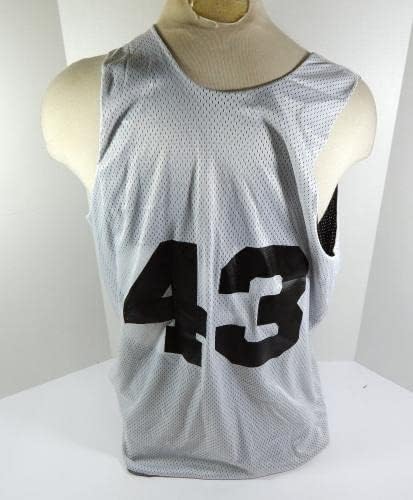 1990 -тите Атланта Хоукс 43 Игра издадена црна бела практика Rev Jersey 2xl 25 - НБА игра користена
