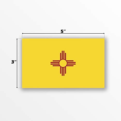 2-Спакувајте Налепници За Налепници За Државно Знаме На Ново Мексико | Официјално Знаме На Налепници Во Ново Мексико | 5-Инчи на