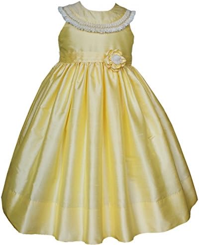 Цвет Девојка Фустан Рака Пушеле Жолта Свила Дупиони Церемонија Наметка Свадба Принцеза