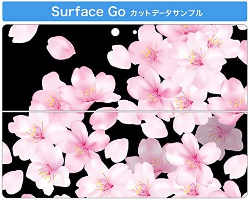Покрив за декларации на igsticker за Microsoft Surface Go/Go 2 Ултра тенки заштитнички налепници за тело на налепници 000438 цреша цветни цвеќиња Црно црно