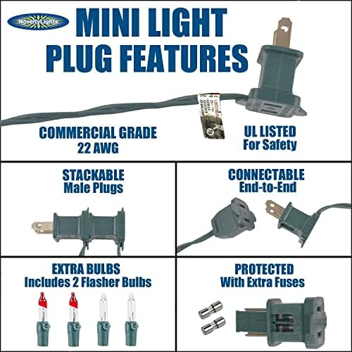 Новина Светла 50 Светло Црвена Божиќ Мини Стринг Светлината Во Собата, Зелена Жица, Затворен/Отворен УЛ Наведени, 11 ' Долго