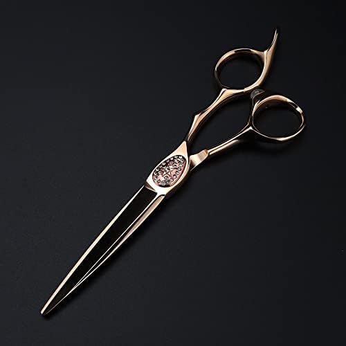 Ножици за сечење коса, 6 инчи Професионална Јапонија 440с челична ножица Розово Злато исечени ножици за коса фризура разредување