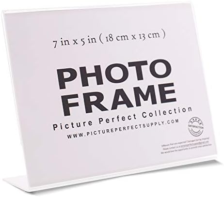 Рамки за фото штанд - 7x5 фото рамка чиста акрилна рамка за слика Хоризонтален знак на знак 7 x 5