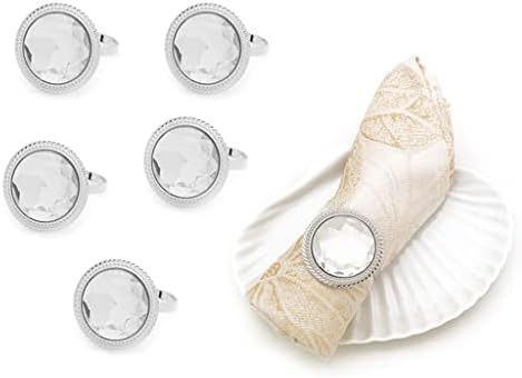 Lyе 10 парчиња околу прстените од салфетки крпа крпа од салфетка легура на легура на ткаенини прстени хотелски материјали