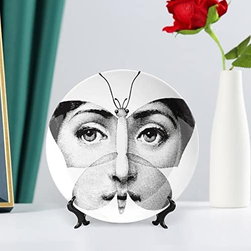 Плоча Лина Кавалиери, wallидна декоративна чинија, мистериозна плоча за лице wallид што виси декорација, вклучувајќи заграда