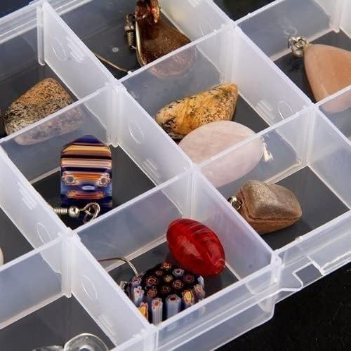 Пластична Кутија За Складирање Компактна Кутија За Накит 15 Прегради Кутија За Накит Уметничка Кутија За Нокти За Клип За Коса