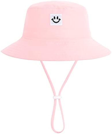 Бебе сонце капа, дете насмевка лице UPF 50+ капа за заштита од сонце, шапки за преклопување на плажа за момчиња за прилагодување на капачињата