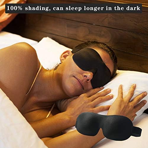 3Д за спиење MaskCommontable Super Super, прилагодливи 3D контурирани маски за очи за смена работа, дремки, ноќно слепило за мажи