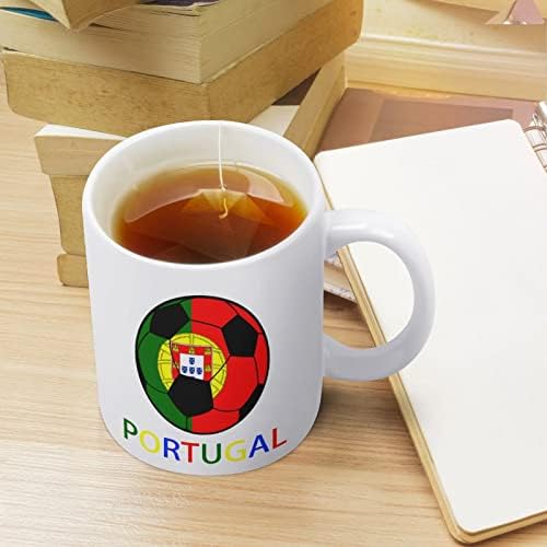 Португалија фудбал Печати Кригла Кафе Тамблер Керамички Чај Чаша Смешни Подарок За Канцеларија Дома Жени Мажи 11 Мл
