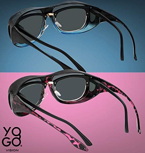 Јого Визија Се Вклопуваат Во Текот Заврши Очила За Сонце Поларизирана Леќа Носат Над Очила Ув Заштита За Мажи и Жени