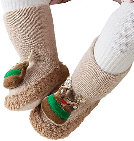 Божиќни чорапи за бебиња Деца момчиња девојки Деца чорапи меки единствени нелизгачки чевли чорапи за девојчиња