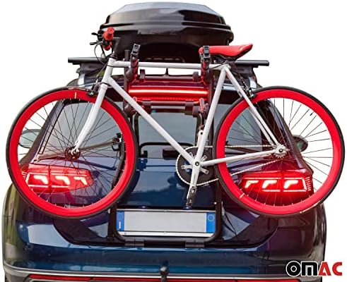 ОМАК 3 решетка за велосипеди за Mitsubishi Outlander PHEV 2014-2023 Black | Носач на велосипеди за велосипеди за автомобили 99 lbs оптоварување